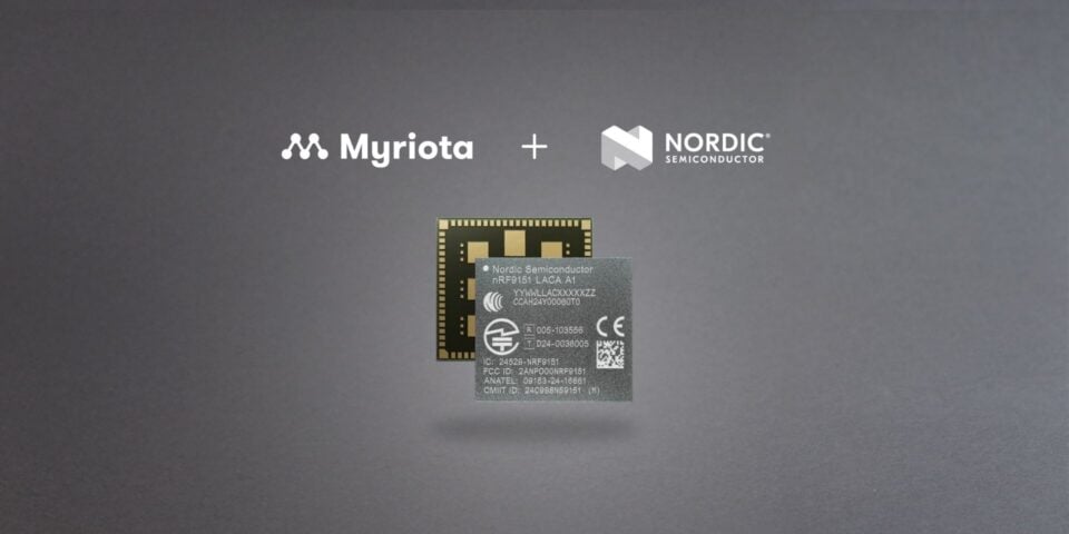 Logotipo Myriota x Nordic com módulo para HyperPulse