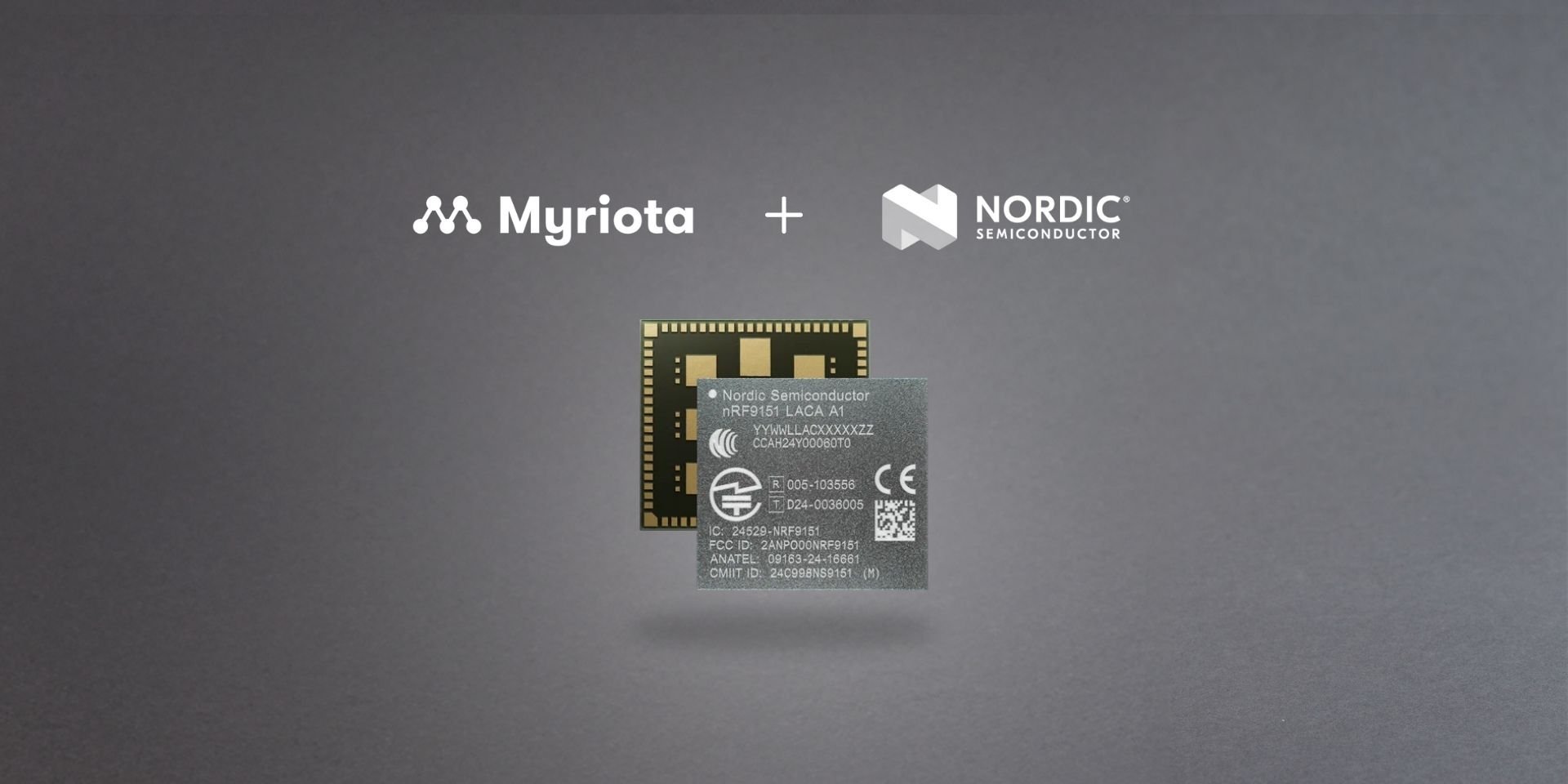 Myriota x Nordic logo with module for HyperPulse
