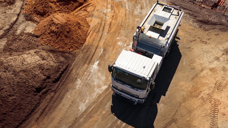 AssetHawk satellite tracking device on a water truck
